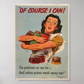 Poster Femmes de 2ème guerre mondiale - "Bien Sûr, JE PEU