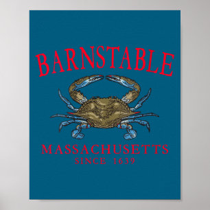 Poster Femmes de Barnstable Machusetts Crab Town depuis 1