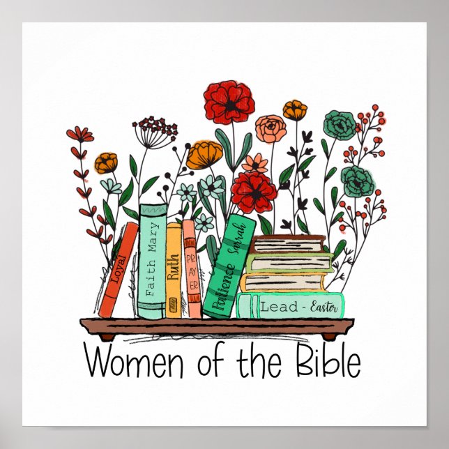 Poster Femmes de la Bible, Floral Christian (Devant)