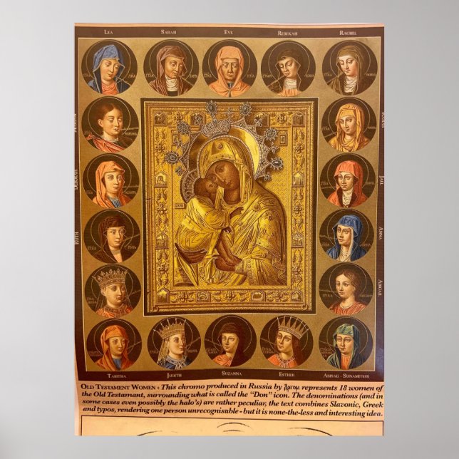 Poster Femmes de l'Ancien Testament avec Notre-Dame (Devant)
