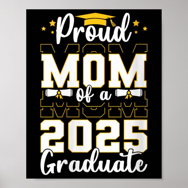 Poster Femmes Fier Maman D'Un Cl De 2025 Diplômé M (Devant)