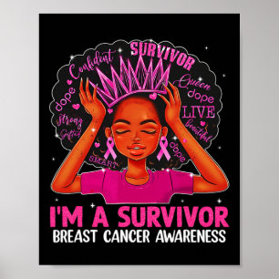 Poster Femmes Fille Je suis une survivante Sensibilisatio