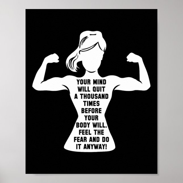 Poster Femmes Gymnase Motivation entraînement Motivation  (Devant)