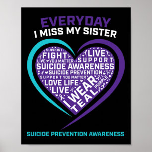 Poster Femmes Hommes Sensibilisation au suicide Soeur Sui