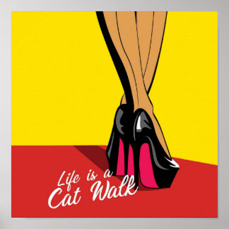 Poster Femmes jambes à la mode talons hauts chaussures Po