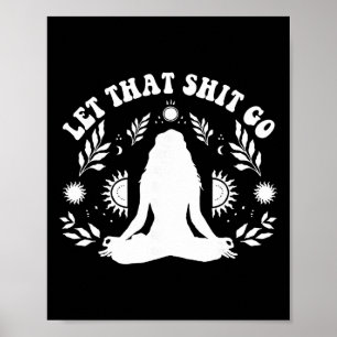 Poster Femmes Lâchez Prise Méditation Chakra Pose de Yoga