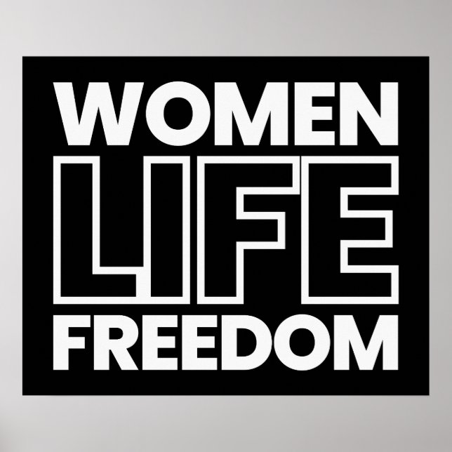 Poster Femmes Liberté de vie - Iran libre (Devant)