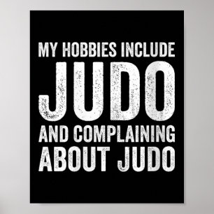 Poster Femmes Mes loisirs comprennent Judo Drôle Judoka V