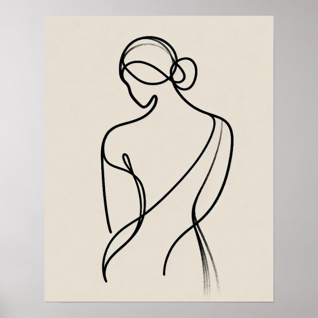 Poster Femmes minimalistes - Art de ligne (Devant)