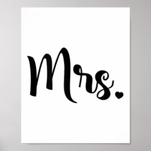 Poster Femmes Mme Fiançailles Mariage Fête des mariées Ma