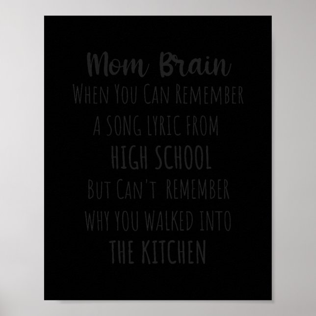 Poster FEMMES MOM FREIN Funny Maman Citer Sarcasme plaisa (Devant)