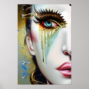 Poster Femmes mystiques éthérées magnifiques avec des lar