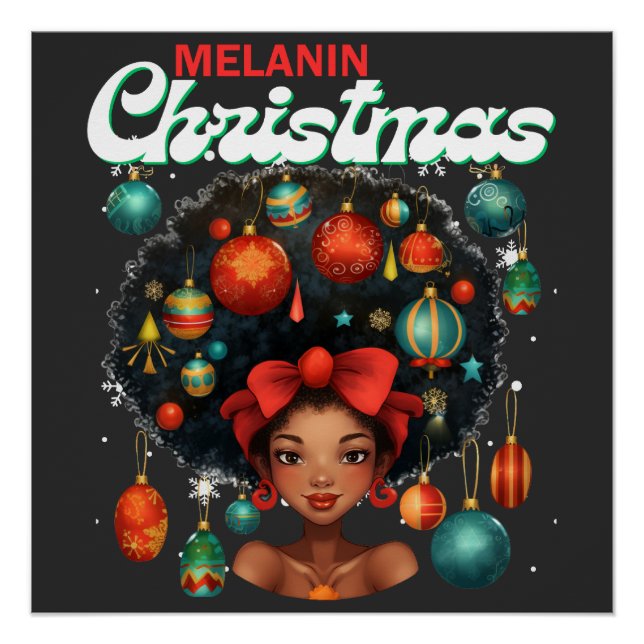 Poster Femmes noires mélanine de Noël sista Sistas de Noë (Devant)