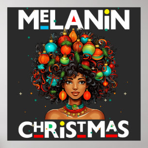 Poster Femmes noires mélanine de Noël sista Sistas de Noë