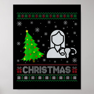 Poster FEMMES Ob Infirmière Xmas Arbre Éclairage Noël lai