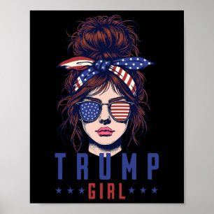 Poster Femmes Oui Je suis une fille de Trump Remettez-vou