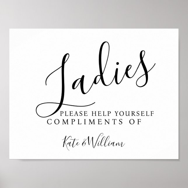 Poster femmes panneau de toilettes - panier d'articles de (Devant)