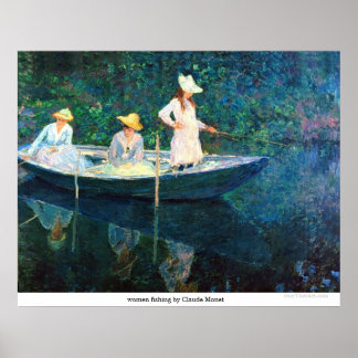 Poster femmes pêcheur par Claude Monet