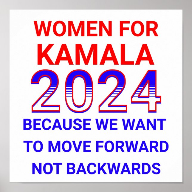 Poster Femmes pour l'élection de Kamala Harris 2024 (Devant)