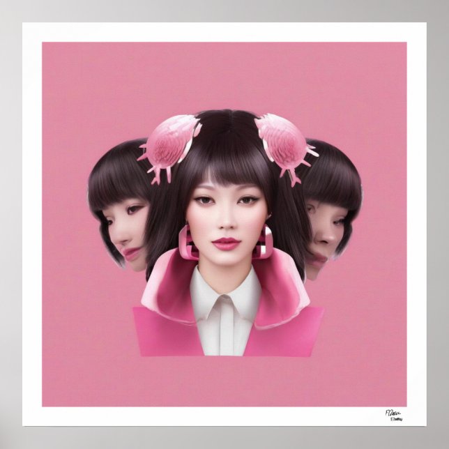 Poster Femmes roses (Devant)