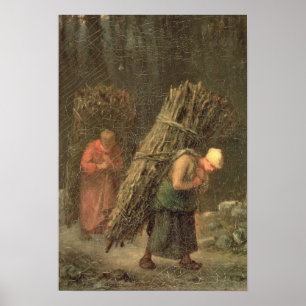 Poster Femmes rurales avec la broussaille, c.1858