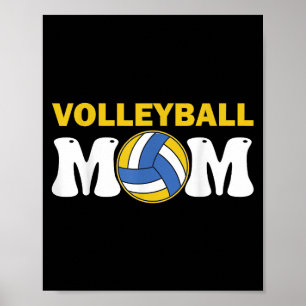Poster Femmes Volleyball Maman Chemise Jeu Jour Joueur am