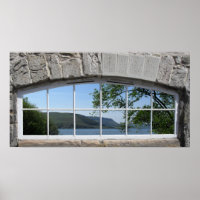 Fenêtre Arché - fausse vue de Loch Sottish