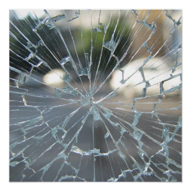 Poster fenêtre cassée (Devant)