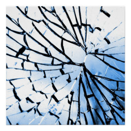 Poster fenêtre cassée