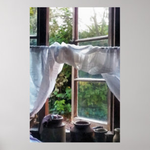 POSTER FENÊTRE CUISINE FERMIÈRE