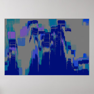 Poster "Fenêtre de pluie" Art géométrique