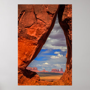 Poster Fenêtre de roche sur Monument Valley, AZ