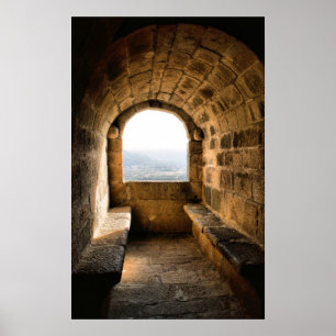 Poster Fenêtre du château de Monterrey, Verin (Espagne)