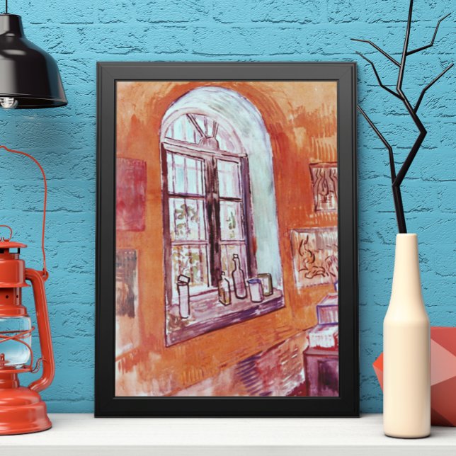 Poster Fenêtre du Studio de Vincent van Gogh à l'Asile (Créateur téléchargé)