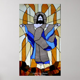 Poster Fenêtre en verre teinté