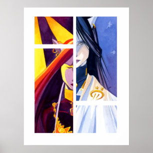 Poster Fenêtre en verre teinté de l'automne d'Alysha