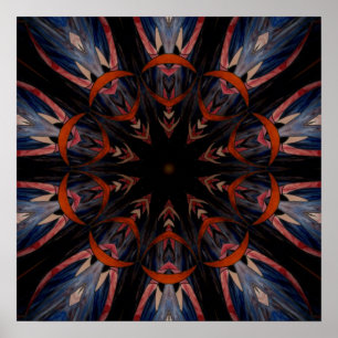 Poster Fenêtre en verre tendu Kaleidoscope 12