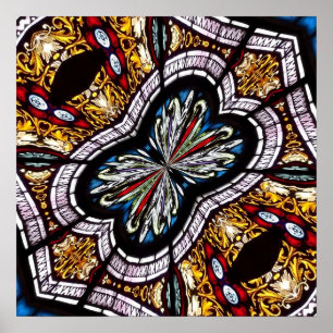 Poster Fenêtre en verre tendu Kaleidoscope 22