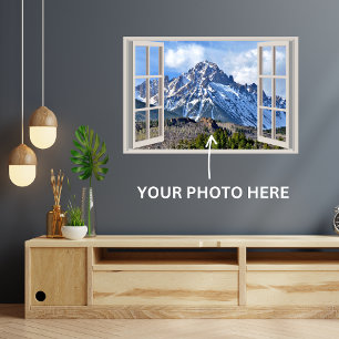 Poster Fenêtre Faux personnalisées
