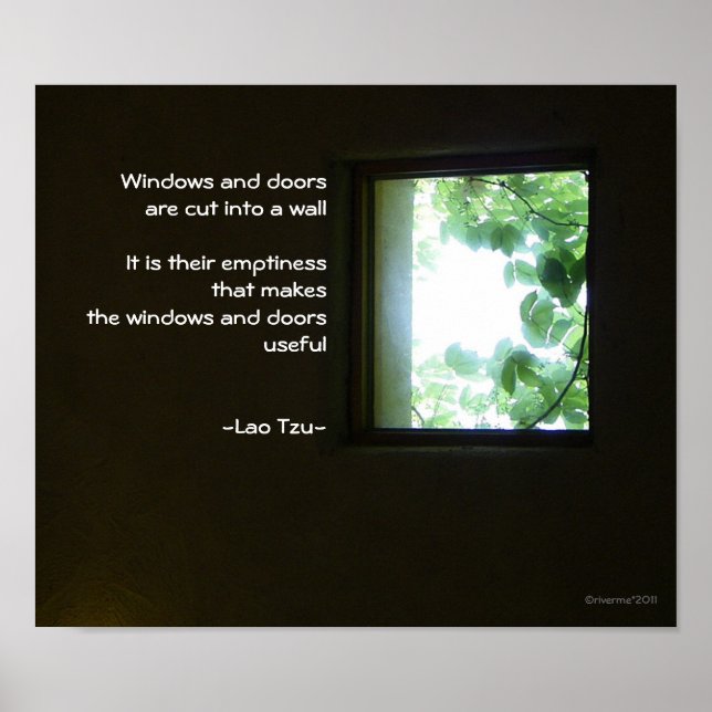 Poster Fenêtre/Sagesse Lao Tzu (Devant)