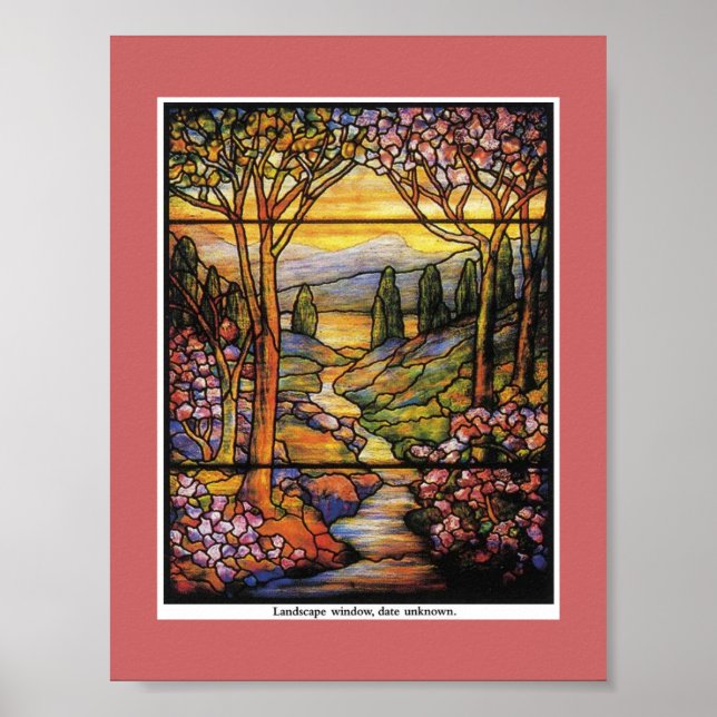 Poster Fenêtre Tiffany vintage (Devant)