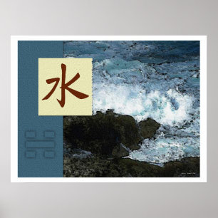 Poster Feng Shui : Images de Bagua : Paysage de l'eau