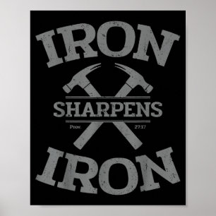 Poster Fer Aiguise Fer Proverbes 27_17 Gym Entraînement H