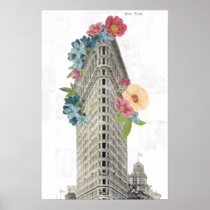 Poster Fer plat floral   New York, NY