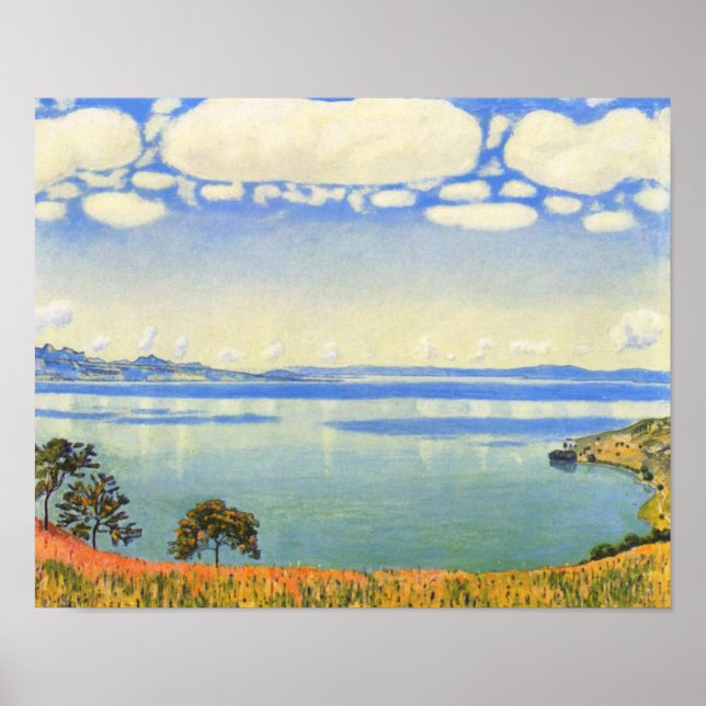 Poster Ferdinand Hodler - Lac Léman de Chexbres (Devant)
