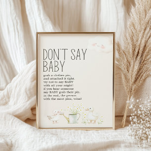 Poster Ferme Animaux Meadow Friends Baby shower Signal de