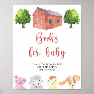 Poster Ferme - Bibliothèque bébé