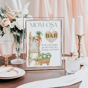 Poster Ferme cultivée localement Baby shower rustique Mom