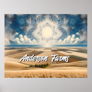 Poster Ferme de blé des Prairies Abstraite