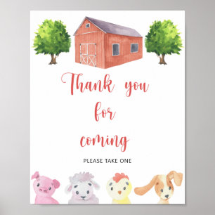 Poster Ferme - Merci pour venir